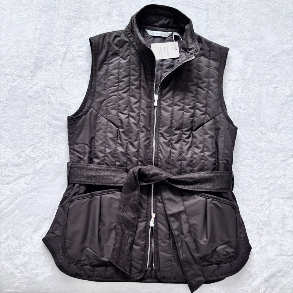 PETER MILLAR Scout Dark Brown Diamond Quilted Travel Vest--NWT--M - Picture 6 of 16